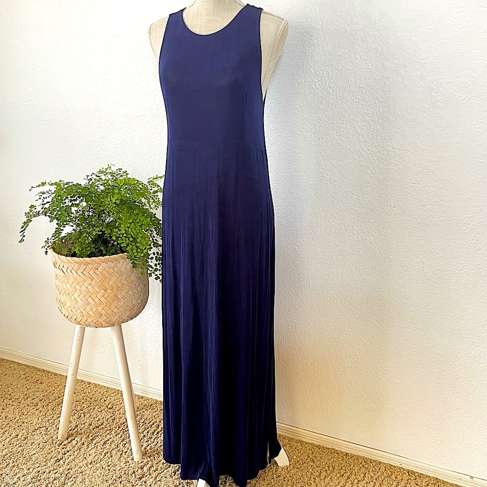 Woman’s royal blue maxi dress size Large